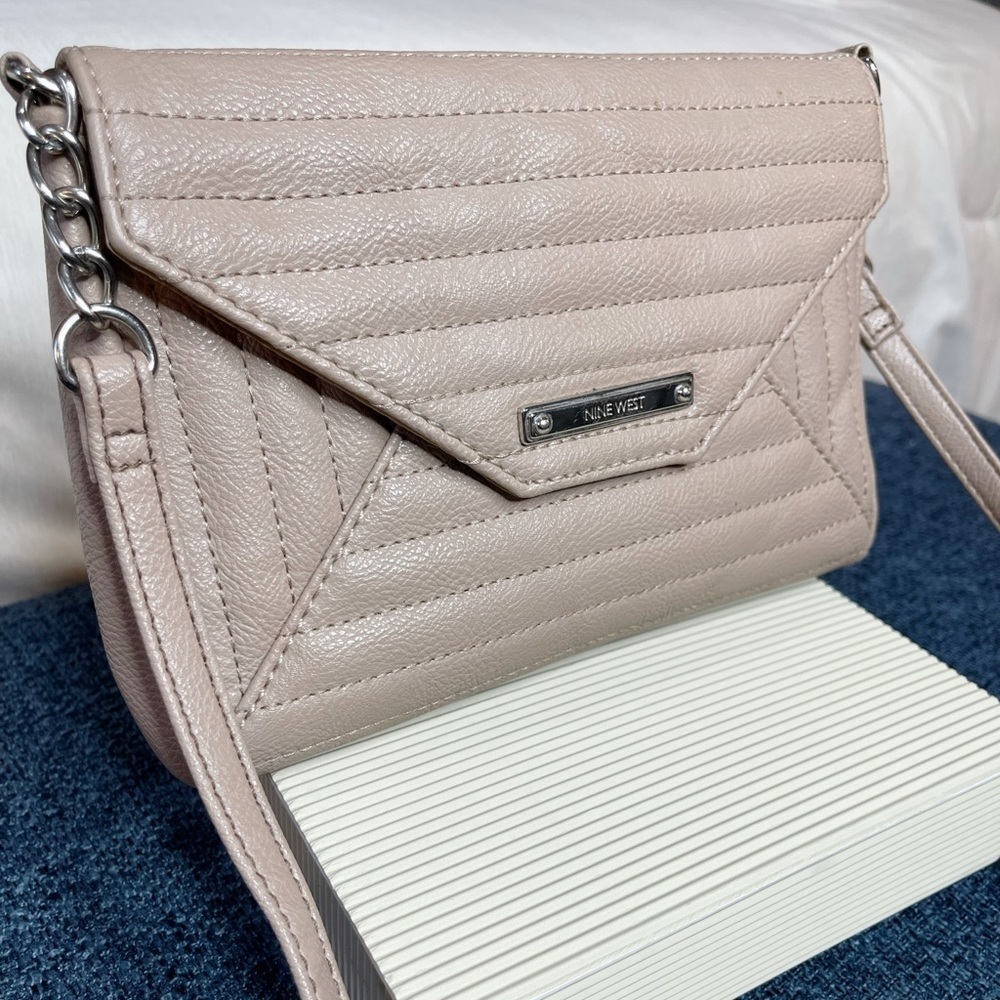 NINE WEST dusty pink quilted crossbody